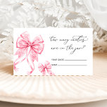 Baby Its Cold Outside Pink Bow How Many Candies Enclosure Card<br><div class="desc">This design is perfect for a winter baby shower and has a sweet,  seasonal charm to help welcome a baby girl! Matching items available.</div>