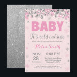 Baby its Cold Outside Pink Silver Girl Baby Shower Invitation<br><div class="desc">Baby its Cold Outside Winter Pink and Silver Girl Baby Shower Invitation. Baby its cold outside Baby Shower invitation. Pink and Silver Snowflake. Girl Baby Shower Invitation. Winter Holiday Baby Shower Invite. White Background. For further customisation, please click the "Customise it" button and use our design tool to modify this...</div>