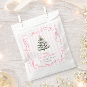 Baby It's Cold Outside Pink Winter Baby Shower Favour Bags