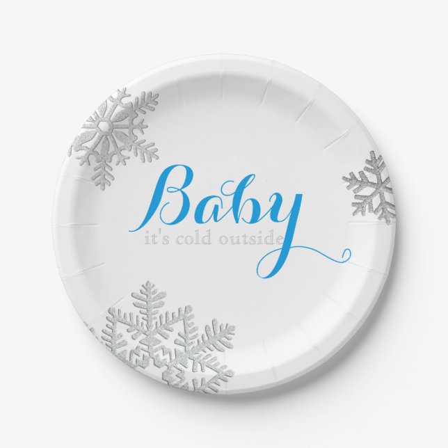 Baby It's Cold Outside Plates (boy) (Front)