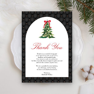 Baby It's Cold Outside Red Bow Baby Shower Thank You Card