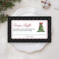 Baby It's Cold Outside Red Bow Diaper Raffle