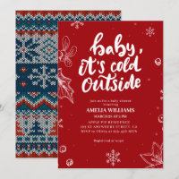 Baby its cold outside red winter baby shower
