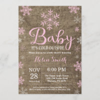 Baby Its Cold Outside Rustic Winter Baby Shower