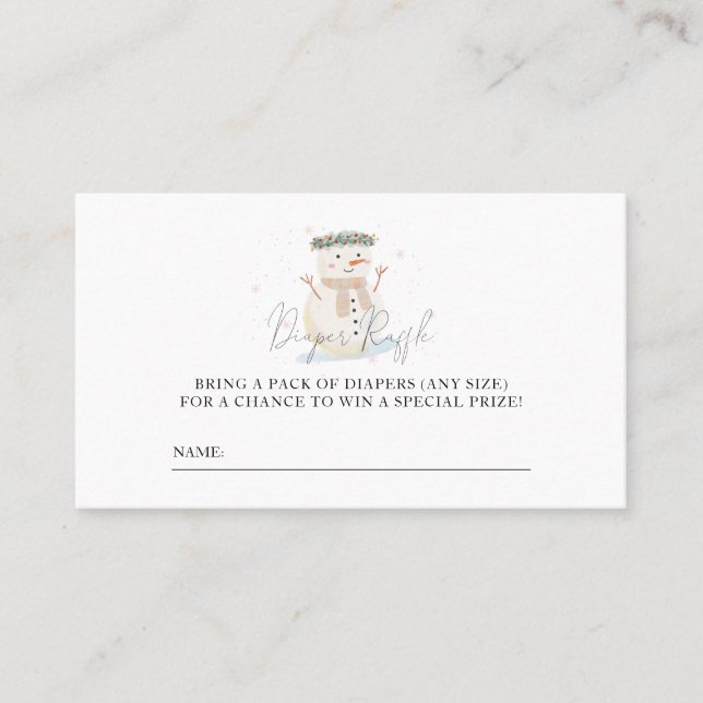 Baby It's Cold Outside Shower Diaper Raffle Ticket (Front)