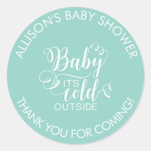 Baby It's Cold Outside Shower Favour Sticker