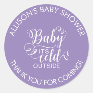 Baby It's Cold Outside Shower It's Favour Sticker