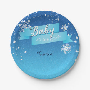 Baby it's Cold Outside Shower Winter Plates