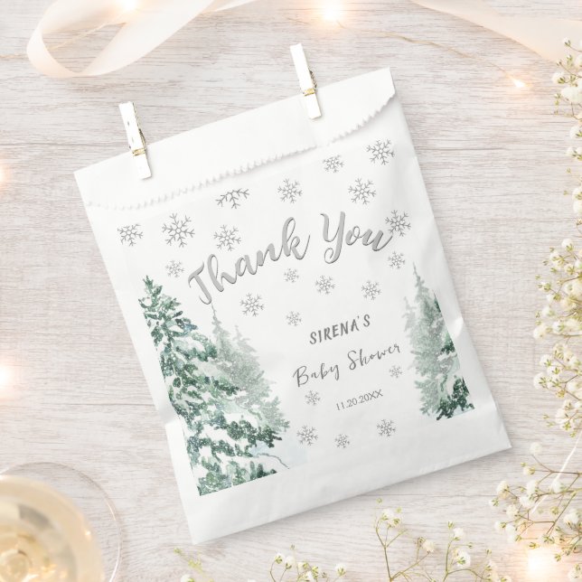 Baby it's Cold Outside | Snow Thank You Favour Bag (Clipped)