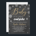Baby It's Cold Outside Snowflake Baby Shower Invitation<br><div class="desc">For more advanced customisation of this design,  simply select the "Customise It" button above!</div>