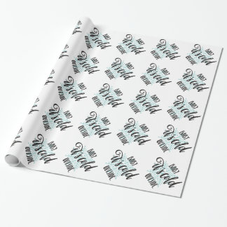 Baby Its Cold Outside Snowflake - Modern Lettering Wrapping Paper