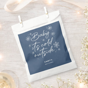 Baby It's Cold Outside Snowflakes favour bag