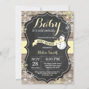 Baby its Cold Outside Snowman Baby Shower Invitation