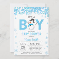 Baby its Cold Outside Snowman Boy Baby Shower