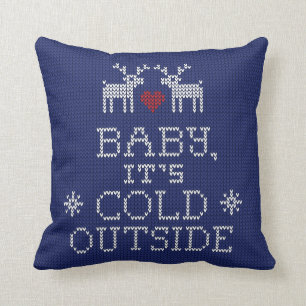 Baby, It's Cold Outside Sweater Knit Pillow