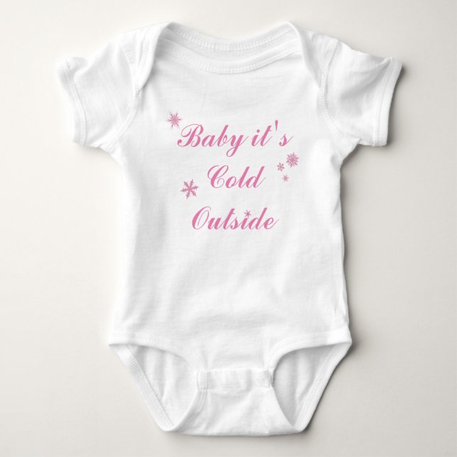 Baby it's Cold Outside Tutu Bodysuit in white (Front)