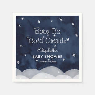Baby It's Cold Outside Whimsical Baby Shower Napkin