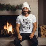 Baby It's Cold Outside Winter<br><div class="desc">A handwritten calligraphy style tee for winter,  with snowflakes around a saying: baby it's cold outside". Get one for yourself and your significant other.</div>