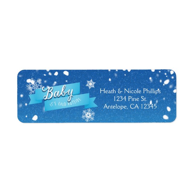Baby it's Cold Outside Winter Address Labels (Front)