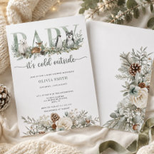Baby Its Cold Outside Winter Animals Baby Shower