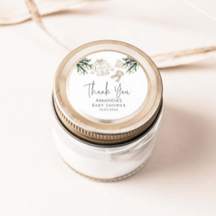 Baby It's Cold Outside Winter Baby Shower Classic Round Sticker