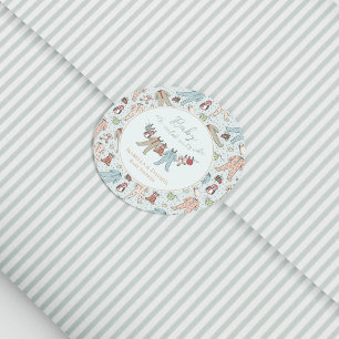 Baby Its Cold Outside Winter Baby Shower Classic Round Sticker