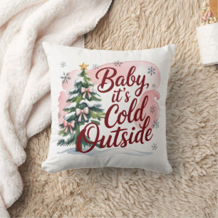Baby, It's Cold Outside Winter Baby Shower Cushion
