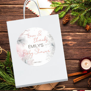 Baby it's cold outside winter baby shower favour classic round sticker