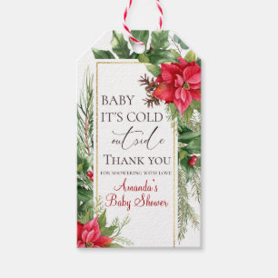 Baby Its Cold Outside Winter Baby Shower Favour Gift Tags