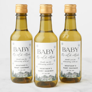 Baby It's Cold Outside Winter Baby Shower Favours Wine Label