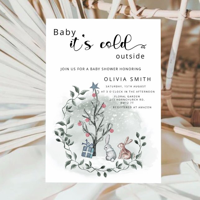 Baby it's cold outside winter baby shower invitati invitation (Creator Uploaded)