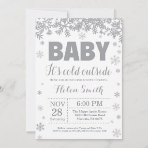 Baby its Cold Outside Winter Baby Shower Invitation