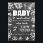 Baby its Cold Outside Winter Baby Shower Invitation<br><div class="desc">Baby its Cold Outside Winter Baby Shower Invitation. White Snowflake. Boy or Girl Baby Shower Invitation. Winter Holiday Baby Shower Invite. Chalkboard Background. Black and White. For further customisation,  please click the "Customise it" button and use our design tool to modify this template.</div>