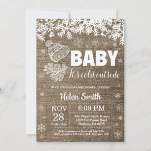 Baby its Cold Outside Winter Baby Shower Invitation