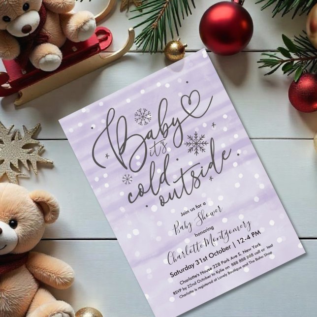 Baby It's Cold Outside Winter Baby Shower Invitation (Creator Uploaded)