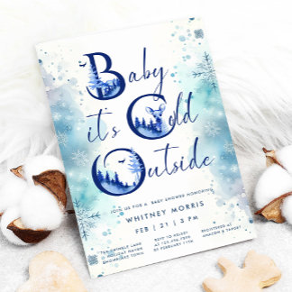 Baby It's Cold Outside Winter Baby Shower Invitation