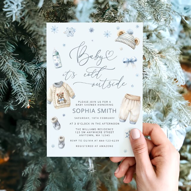 Baby it's Cold Outside Winter Baby Shower Invitation (Creator Uploaded)