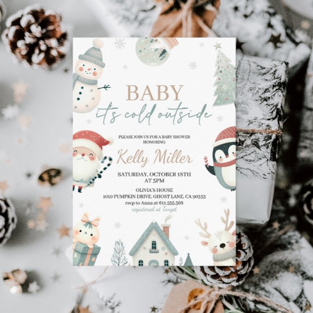 Baby Its Cold Outside Winter Baby Shower Invitation (Creator Uploaded)