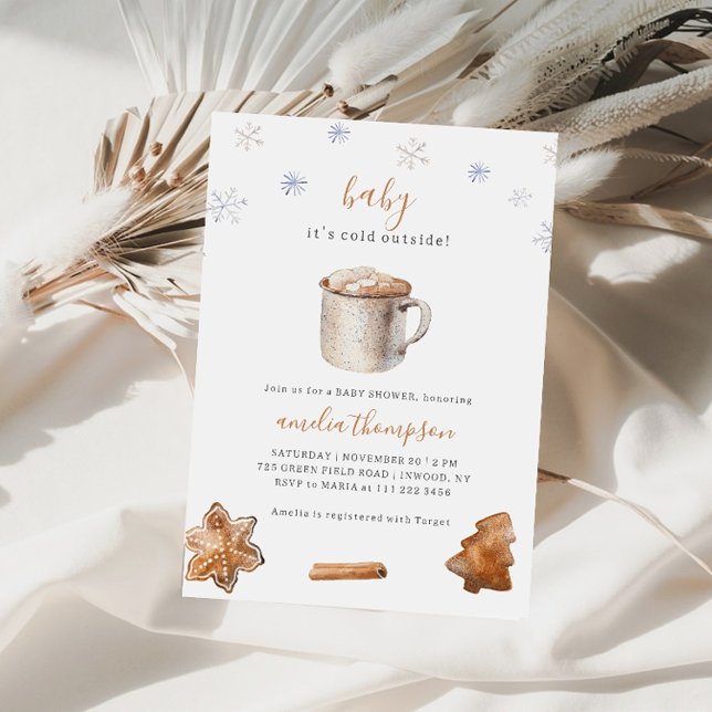 Baby It's Cold Outside Winter Baby Shower Invitation (Creator Uploaded)