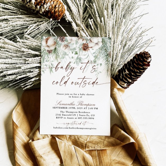 Baby It's Cold Outside Winter Baby Shower Invitation (Creator Uploaded)
