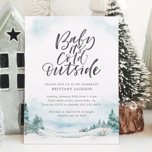 Baby it's Cold Outside Winter Baby Shower Invitation (Creator Uploaded)