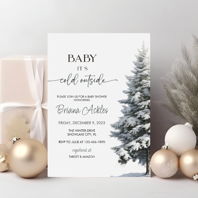 Baby It's Cold Outside Winter Baby Shower  Invitation (Creator Uploaded)