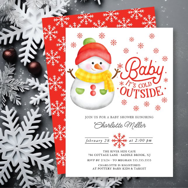 Baby It's Cold Outside Winter Baby Shower Invitation (Creator Uploaded)