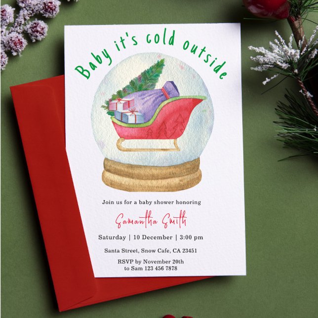 Baby It's Cold Outside Winter Baby Shower Invitation (Creator Uploaded)