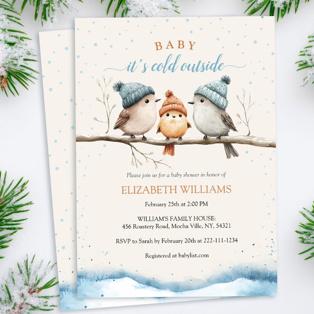 Baby it's cold outside, Winter Baby Shower Invitation (Creator Uploaded)