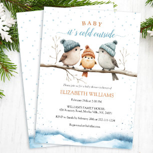 Baby it's cold outside, Winter Baby Shower Invitation