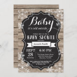 Baby Its Cold Outside Winter Baby Shower Invitation<br><div class="desc">Baby Its Cold Outside Winter Baby Shower Invitation. Boy or Girl Baby Shower Invitation. Winter Holiday Baby Shower Invite. White Snowflakes. Rustic Wood and Chalkboard Background. For further customisation,  please click the "Customise it" button and use our design tool to modify this template.</div>