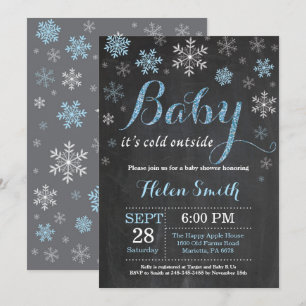 Baby Its Cold Outside Winter Baby Shower Invitation