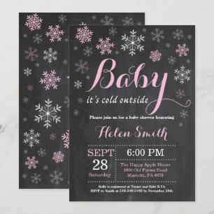 Baby Its Cold Outside Winter Baby Shower Invitation