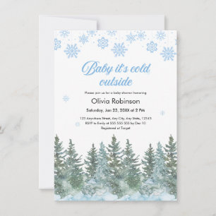 Baby It's Cold Outside Winter Baby Shower Invitation